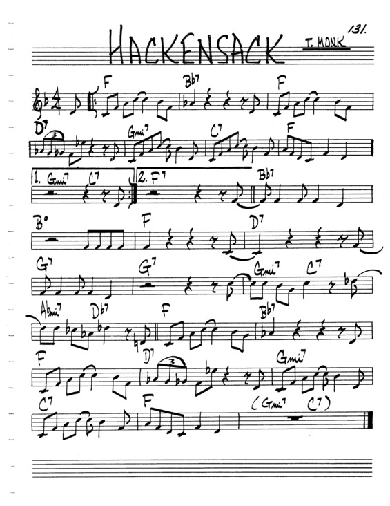 Partitura da música Hackensack v.5