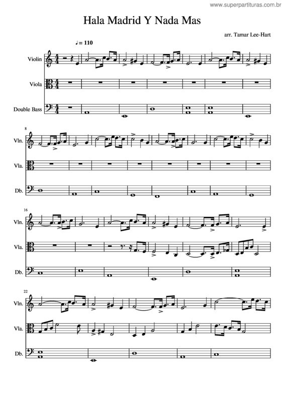 Partitura da música Hala Madrid Y Nada Mas