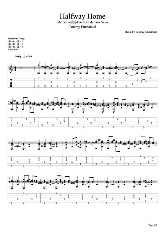 Partitura da música Halfway Home