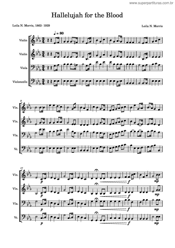 Partitura da música Hallelujah For The Blood, For The Sin–Cleansing Fountain – Lelia Morris