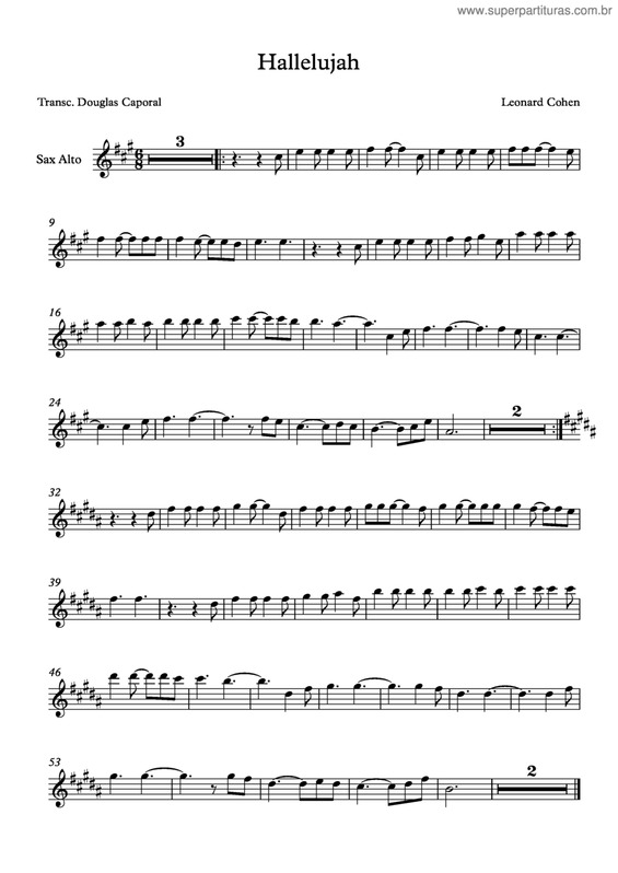 Partitura da música Hallelujah v.12