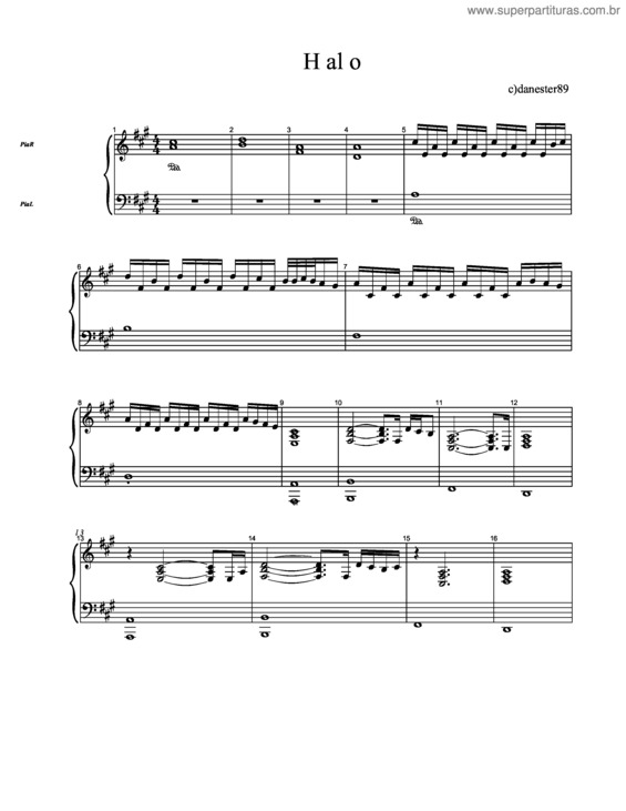 Partitura da música Halo v.5