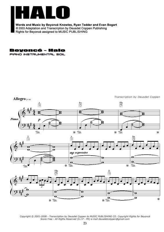 Partitura da música Halo v.6