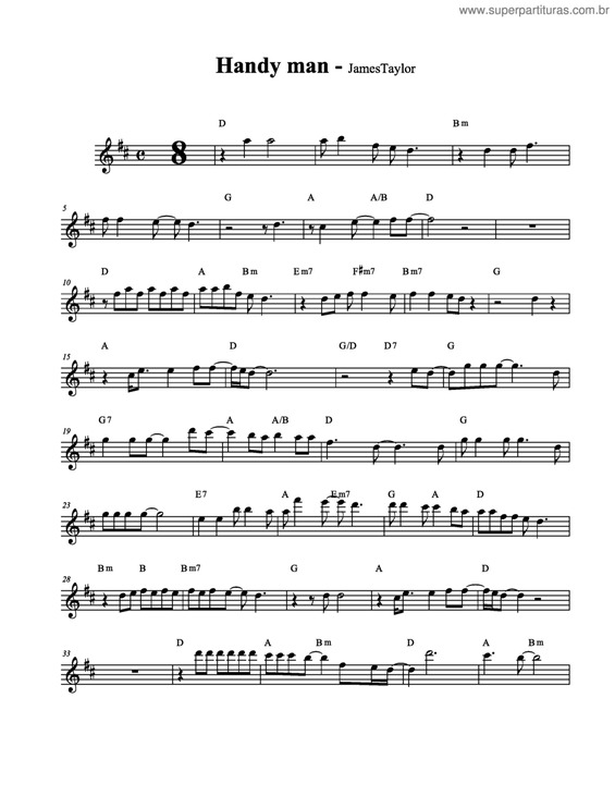 Partitura da música Handy Man