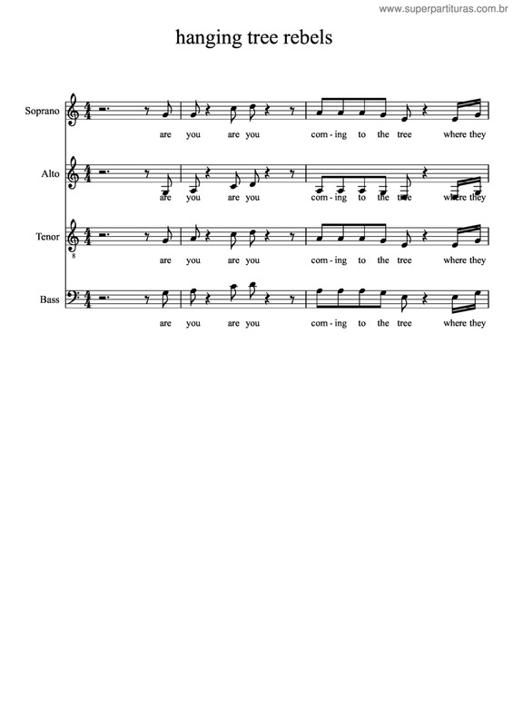 Partitura da música Hanging Tree v.2