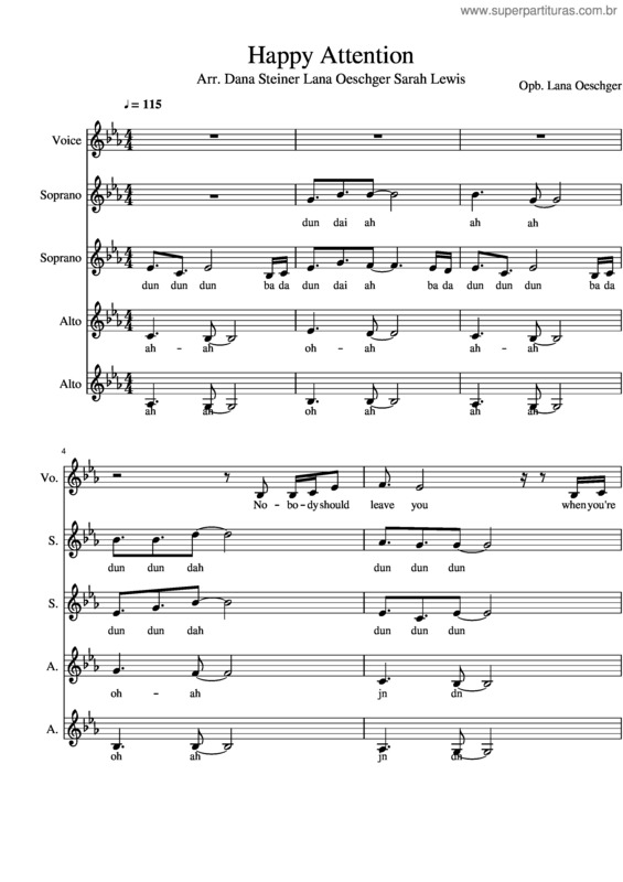 Partitura da música Happy Attention