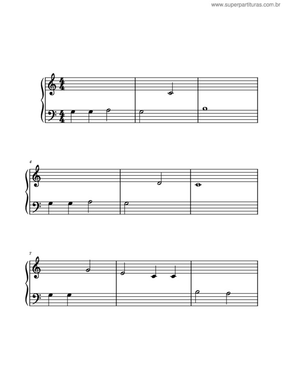 Partitura da música Happy Birthday – Misc Traditional/Sina P19
