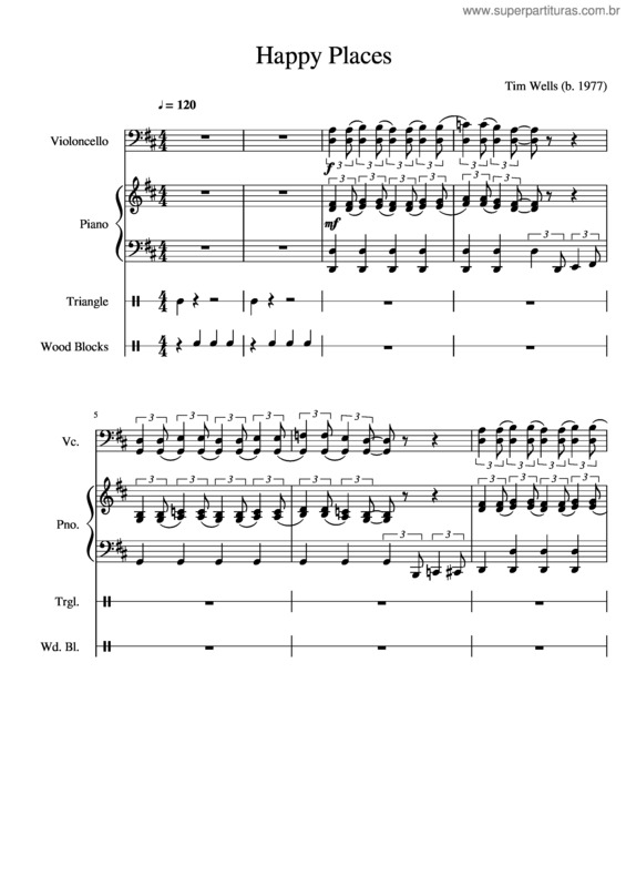 Partitura da música Happy Places