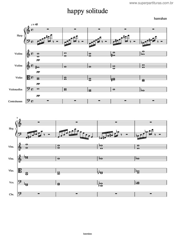 Partitura da música Happy Solitude