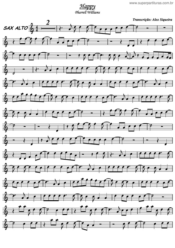 Partitura da música Happy v.3