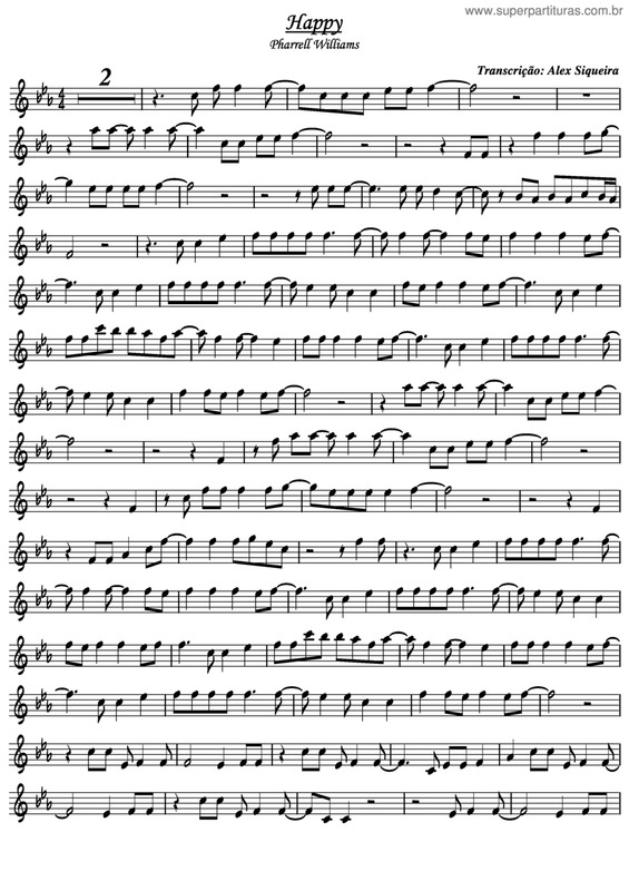 Partitura da música Happy v.4