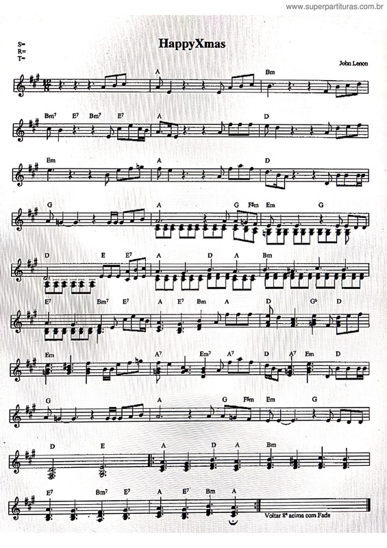 Partitura da música Happyxmas