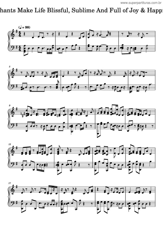 Partitura da música Hare Krishna – Chants Make Life Blissful, Sublime And Full Of Joy & Happiness – Madhavas