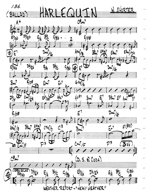 Partitura da música Harlequin v.4