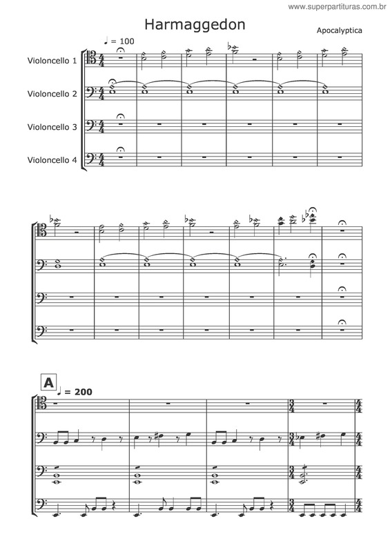 Partitura da música Harmageddon v.2