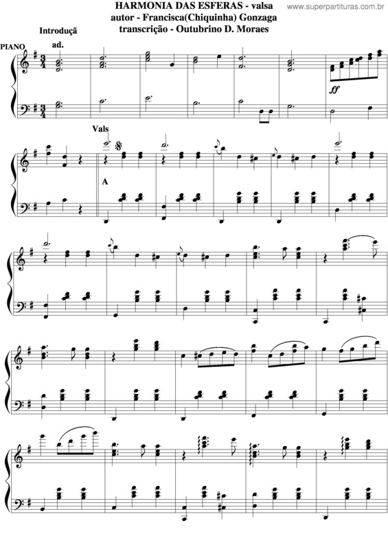 Partitura da música Harmonia Das Esferas v.3