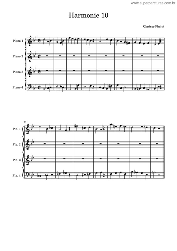 Partitura da música Harmonie 10