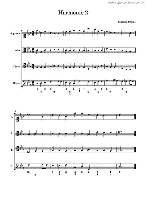 Partitura da música Harmonie 2