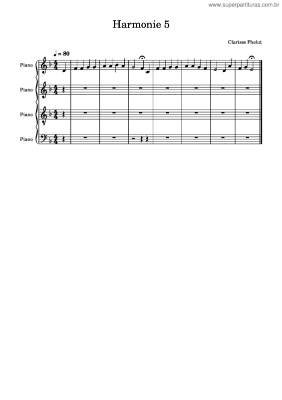 Partitura da música Harmonie 5