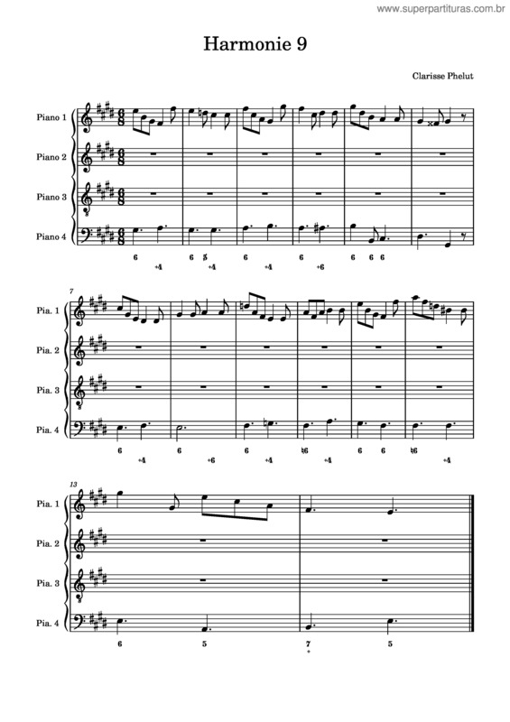 Partitura da música Harmonie 9