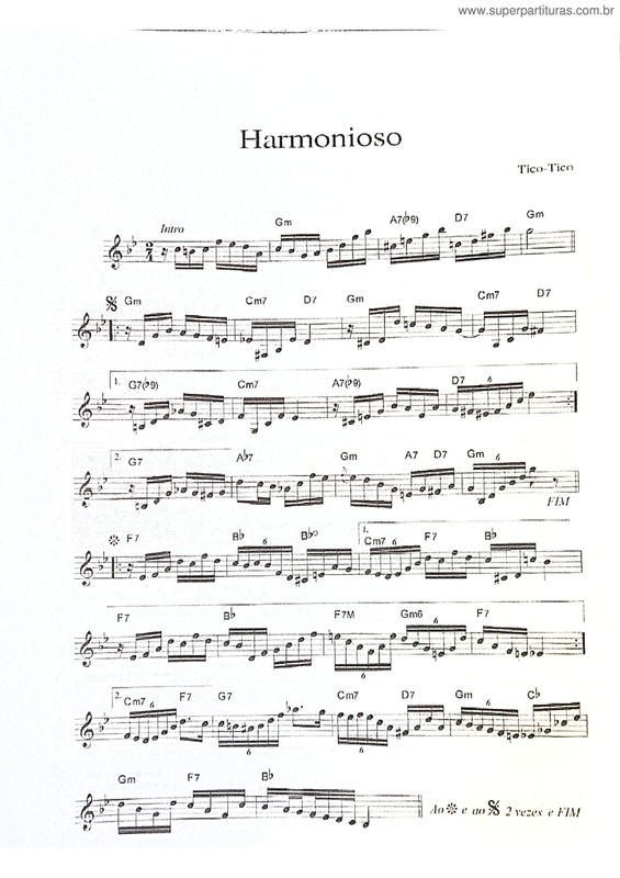 Partitura da música Harmonioso v.3