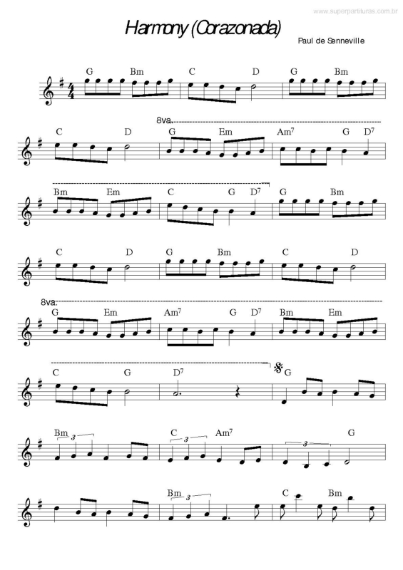 Partitura da música Harmony (Corazonada) v.2