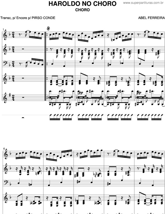 Partitura da música Haroldo No Choro v.3