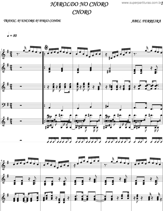 Partitura da música Haroldo No Choro v.4