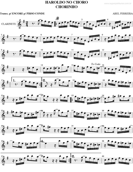 Partitura da música Haroldo No Choro