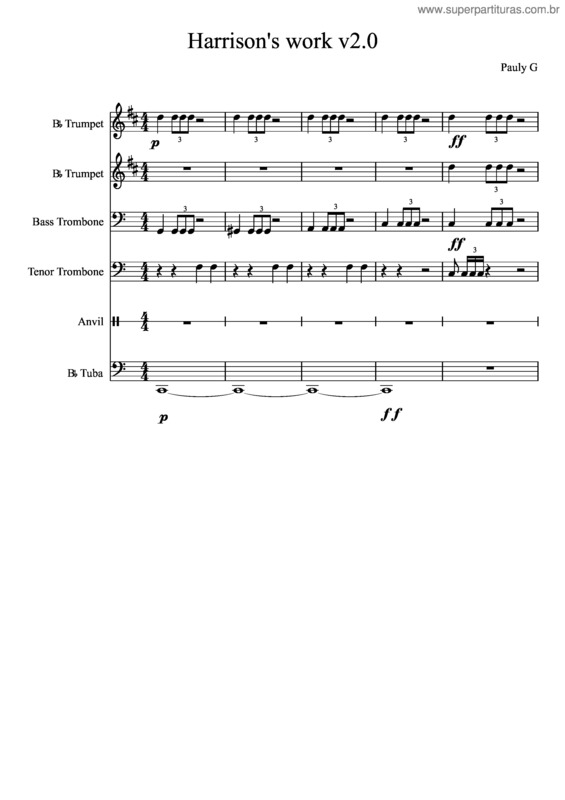 Partitura da música Harrison I`M Sorry Q_Q