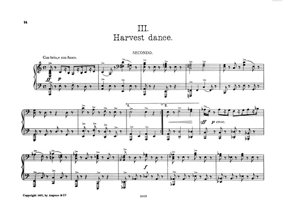 Partitura da música Harvest dance