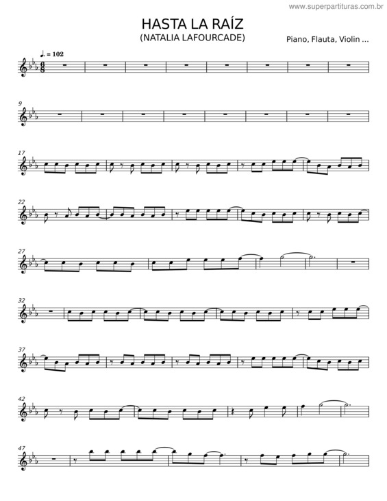 Partitura da música Hasta La Raiz – Natalia Lafourcade v.5