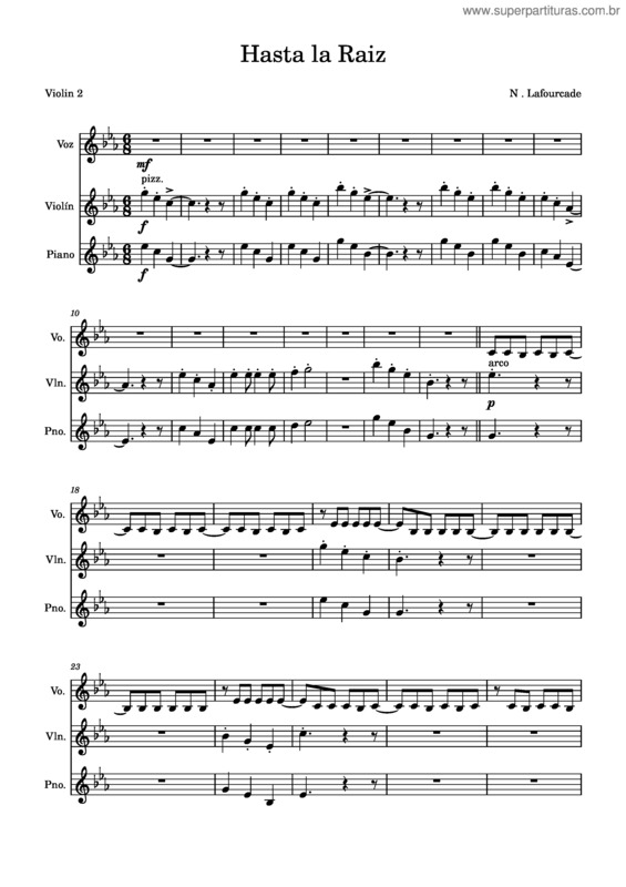 Partitura da música Hasta La Raiz 1 – Natalia Lafourcade Hasta La Raiz