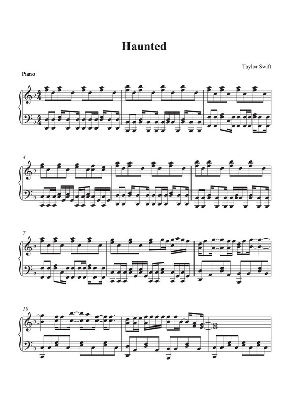 Partitura da música Haunted v.4