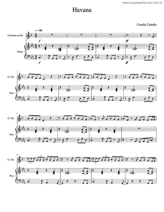 Partitura da música Havana v.7