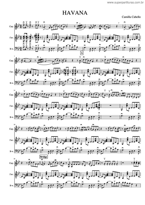 Partitura da música Havana v.8
