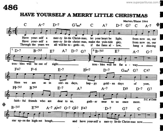 Partitura da música Have Yourself A Merry Little Christmas