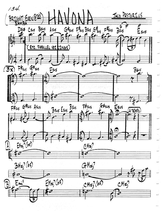 Partitura da música Havona v.6