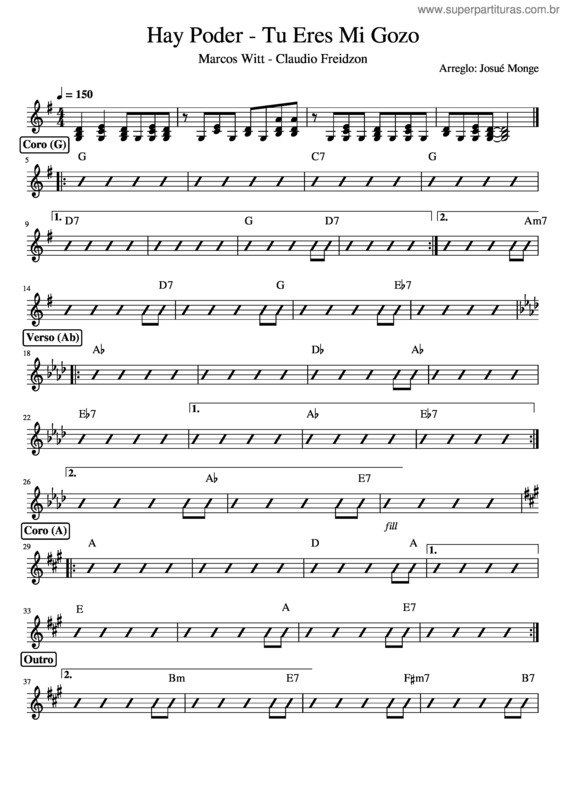 Partitura da música Hay Poder – Marcos Witt Hay Poder – Tu Eres Mi Gozo