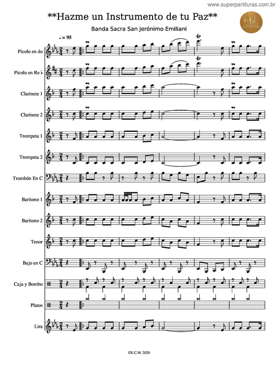 Partitura da música Hazme Un Instrumento De Tu Paz – San Francisco De Asis
