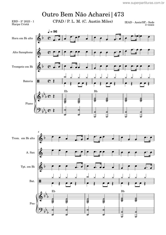 Partitura da música Hc 473