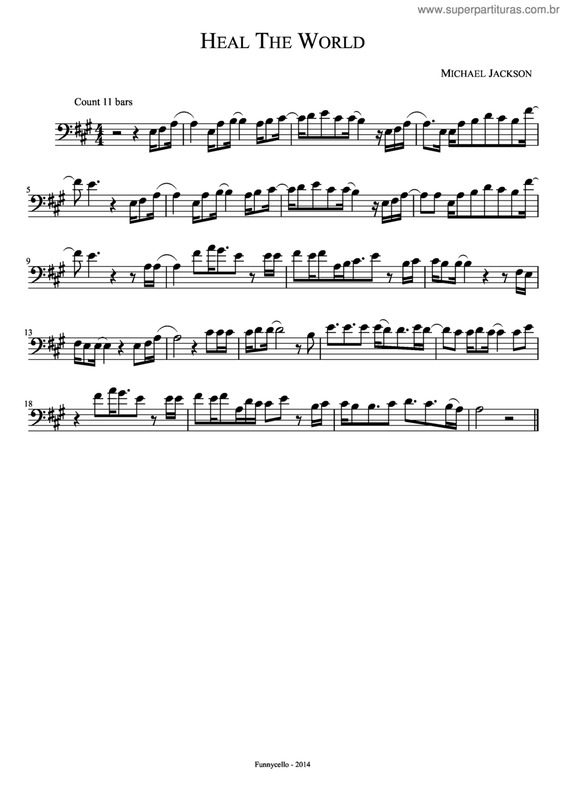 Partitura da música Heal The World v.2