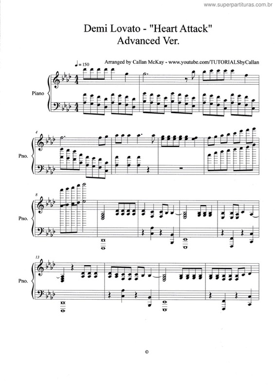 Partitura da música Heart Attack v.5