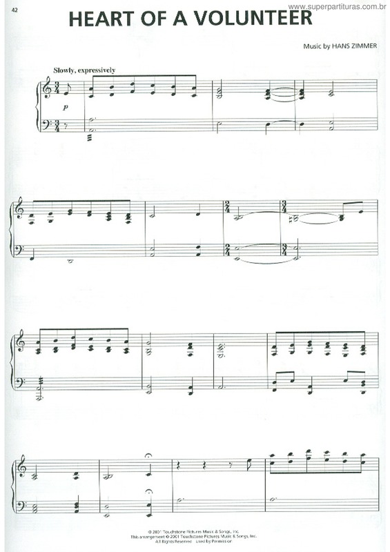 Partitura da música Heart Of A Volunteer