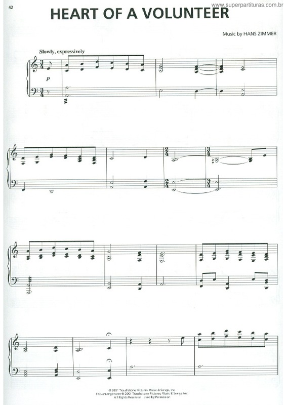 Partitura da música Heart Of A Volunteer