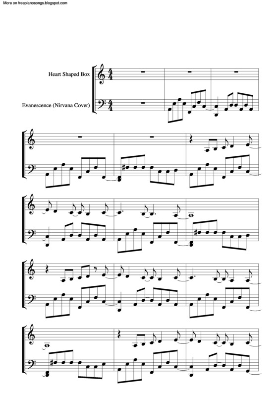 Partitura da música Heart Shaped Box v.3