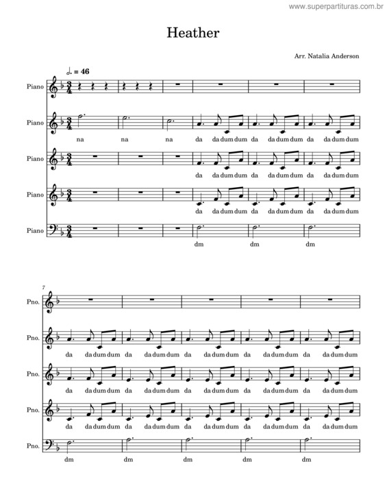 Partitura da música Heather – Conan Gray Heather v.2