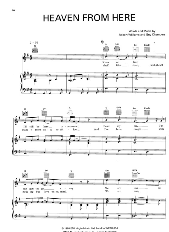 Partitura da música Heaven From Here