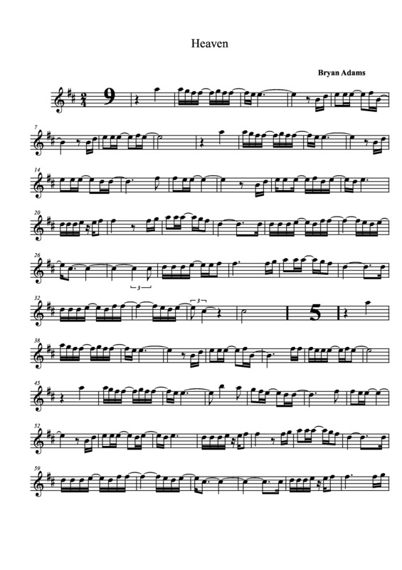 Partitura da música Heaven v.8