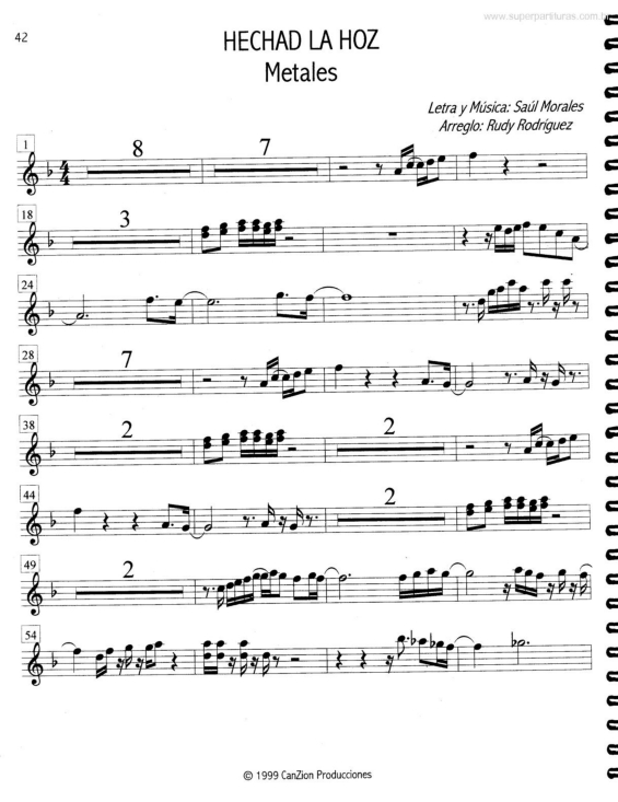 Partitura da música Hechad la Hoz v.2